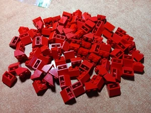 LEGO BULK LOT OF 90 RED INVERTED SLOPES BRICKS 45° 2X2 - Picture 1 of 1