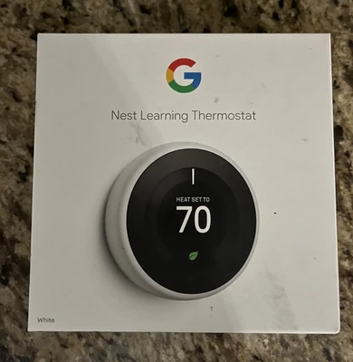 SEALED: Google Nest T3017US 3rd Gen Wi-Fi Smart Learning Thermostat: White Color - Image 1 of 4