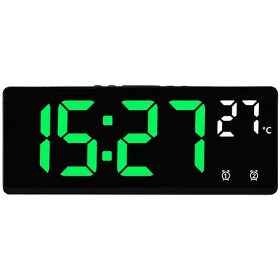 Tabletop Clock Digital Alarm Clock Large LED Display Modern Minimalist Design - Image 1 of 4