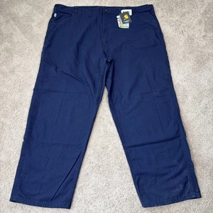 Carhartt FR Hose Herren 50x30 Navy Blau Canvas Fire Resistant Workwear FRB159 Neu mit Etikett - Bild 1 von 12