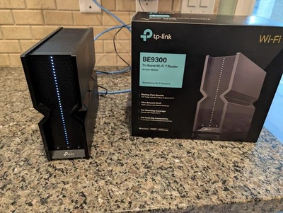 TP-Link Archer BE550/BE9300 Tri-Band Wireless WiFi 7 Router System Black - Image 1 of 4