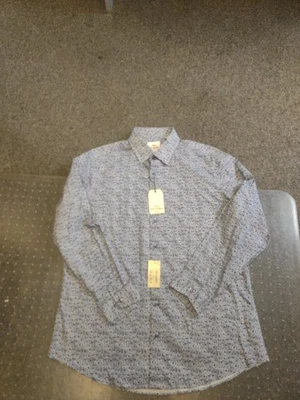 НОВЫЕ МУЖСКИЕ BEN SHERMAN ПОШИВ SLIM FIT ЦВЕТОЧНЫЙ ПРИНТ КНОПКА РУБАШКА 16,5-32/33 - Изображение 1 из 4