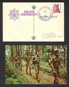 1984 Scouts Va. Beach Tidewater Council Shaping Tomorrow BSA cancel postcard - Picture 1 of 1