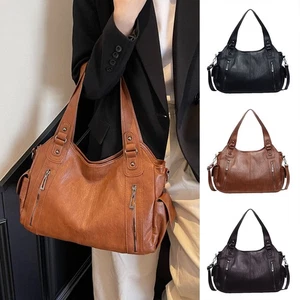 Bolso de mano para mujer Bolso de hombro con bolsillo Cuero PU Bolso remolcado - Imagen 1 de 33