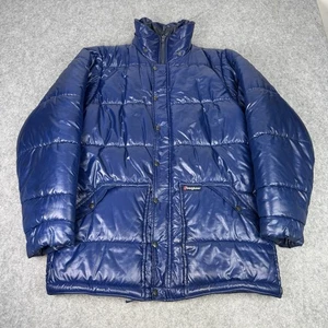 Giacca Berghaus vintage uomo grande blu palo puffer cappotto isolato ripstop anni 80 - Foto 1 di 15