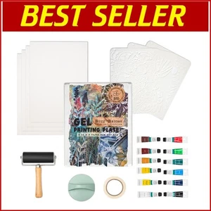 Kit completo de placas de impresión de gel - 5”x7” para arte y fabricación de tarjetas en medios mixtos - Imagen 1 de 9