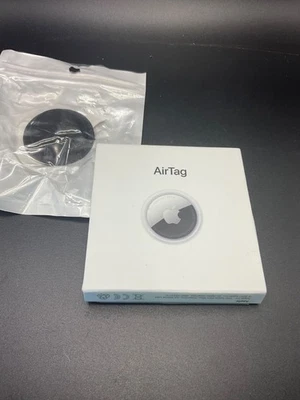 Apple AirTag Tracker - Silver (MX532AM/A) and black case - Image 1 of 2