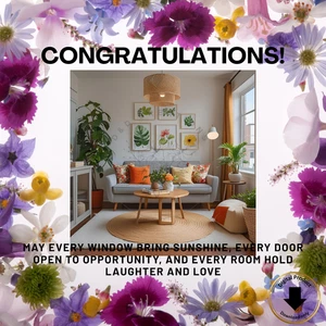 Greeting Card New Housewarming Printable and Sharable  Digital - Picture 1 of 1