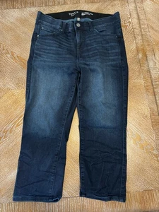 Torrid Blue Denim Feel The Fit Crop Bombshell Skinny Premium Stretch Waist 34” - Picture 1 of 5