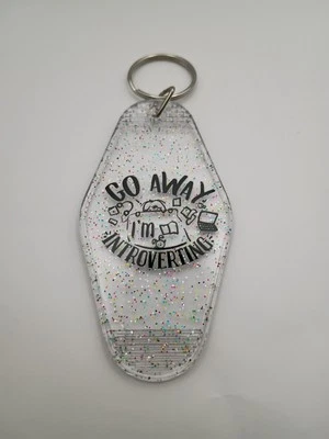 Llavero habitación motel estilo retro claro brillo introvertido llavero accesorio coche  Foto 1 de 2