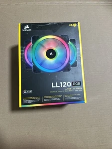 CORSAIR LL120 Dual Light Loop RGB LED PWM Fan 120mm - Pack of 3 - Afbeelding 1 van 2