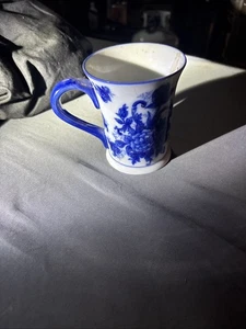 cracker barrel blue and white porcelain Cup - Picture 1 of 3