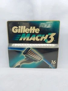 Rare Vintage 1998 Gillette Mach 3 Razor Blade Cartridges 16 Pack Refill - Picture 1 of 7