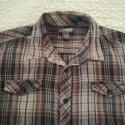 Method Shirt XXL Plaid Cotton Long Sleeve Classic Button-Up Western Rock Grunge  - Image 1 of 4