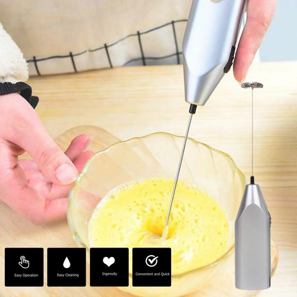 New Milk Frother Mixer Electric Egg Beater Whisk Coffee Kitchen White D8I8 Photo Related