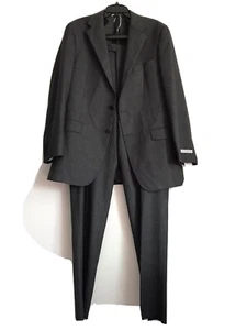 NWT $1,495 HICKEY FREEMAN 100% WORSTED WOOL 2 PIECE SUIT JACKET PANTS SZ 42 LNG - Picture 1 of 12