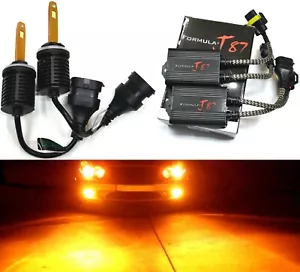 LED M10 Canceler 862 Orange Two Bulb Fog Light Upgrade Replacement Lamp Stock EO - Picture 1 of 12