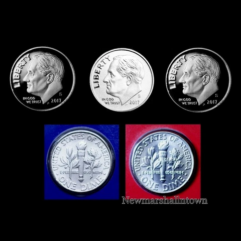 2017 P+D+S+S+S Roosevelt Dime Silver, Clad and Enhanced Mint Proof Set Cover