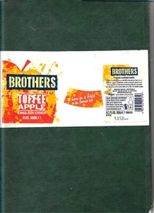 Cider bottle labels - Brothers Toffee Apple Cider, Shepton Mallet , Somerset - Picture 1 of 6