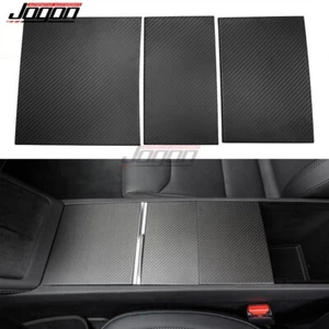 3PC Matte Carbon Console Storage Box Panel Trim For Tesla Model 3 Highland 2024+ - Picture 1 of 14