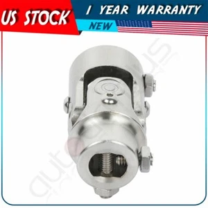 Single Universal Steering Chrome U-Joint Shaft 1" Dd X 3/4" Dd Stainless Steel - Imagen 1 de 10