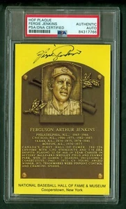 Fergie Jenkins Autographed Hall of Fame Plaque Postcard PSA/DNA - Picture 1 of 2