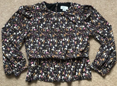 Ladies Coast Long Sleeve Blouse Top. Size L. Floral Print. Layered. PRISTINE - Image 1 of 4