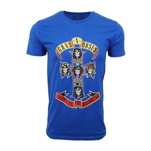 GUNS N ROSES CROSS T SHIRT ROYAL - Bild 1 von 3