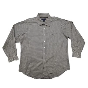 Scott Barber Shirt Mens 2XL Houndstooth Check Button Up Long Sleeve Classic - Picture 1 of 9
