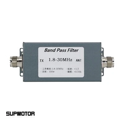 1.8-30MHz Band Pass Filter BPF Bandpass Filter Anti-interference - Image 1 of 4