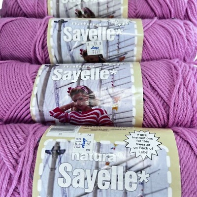 Natura Sayelle Yarn Light Rose Pink Lot of 4 Skeins 4 Ply Worsted Acrylic - Image 1 of 4