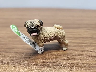 Figura de juguete Schleich 16381 Pug perro macho retirado 2010 animal mascota ~ nueva con etiquetas Foto 1 de 4