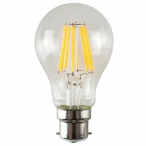 A60 B22 LED FILAMENT GLOBE 8W 2700K 12V AC/DC (Non Dimmable) - Picture 1 of 2