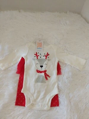 Carter's Bebé Niña 2 Piezas Conjunto Vacacional Una Pieza Con Rojo Tu-tu Leggings Talla Nuevo En Caja Foto 1 de 4