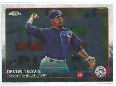 Devon Travis Toronto Blue Jays 2015 Topps Chrome Rookie Card - Image 1 of 2