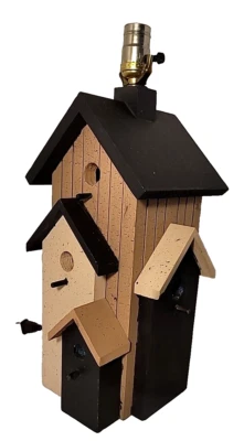 Lámpara para pajarera de madera 18,5 pulgadas de alto 7x7 base terraza porche cabina cocina rústica Foto 1 de 4