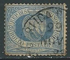 1877-90 SAN MARINO USATO STEMMA 10 CENT - M15-8 - Picture 1 of 1