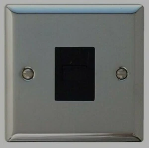 BT Telephone master socket DEC401 CHROME BLACK INTERIOR - Picture 1 of 1