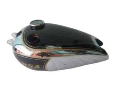 SUITABLE FOR BSA C10 C11 Black Painted Chromed Fuel Petrol Tank + Smith Speedo — 第 1/3 张图片