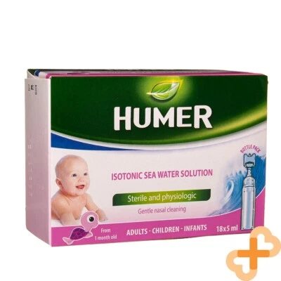 HUMER Infant Isotonic Sea Water Solution For Baby 5ml x 18 Doses Stuffy Nose - Image 1 of 4