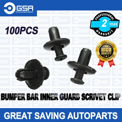 100pcs 8mm Plastic Retainer Clip for Holden Commodore VN VP VR VS VT VX VY VE VF - image 1 of 4