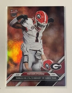 Trevor Etienne LIMITED REFRACTOR 3 TDs Georgia Dogs 2024 Bowman U Now 31SP READY - Picture 1 of 2
