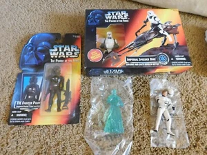 Star Wars LOT of 4 (four) Imperial Speeder Bike Stormtroopers Obiewan Pilot - Picture 1 of 9