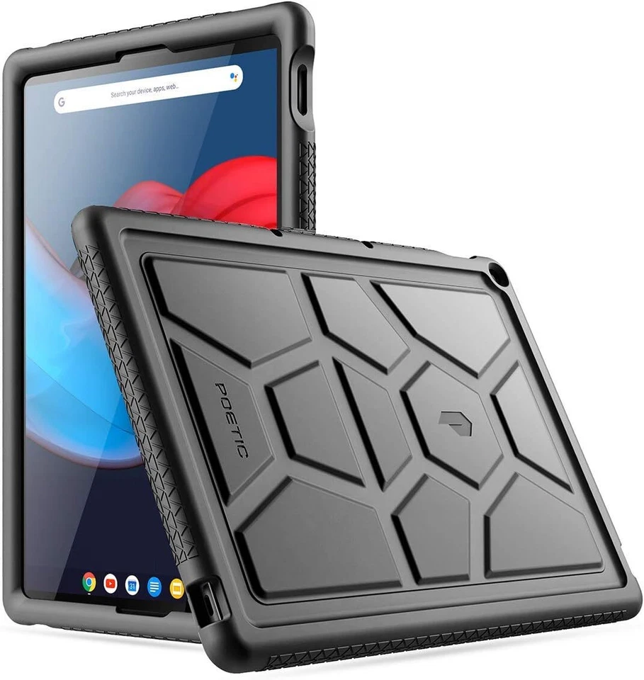 Poetic Silicone Case for Google Pixel Slate 12.3 Tablet Soft GEL Cover Black