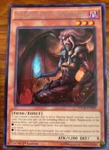 2014 Yu Gi Oh The New Challengers Alich,Mallebranche of the Burning Abyss - Picture 1 of 2
