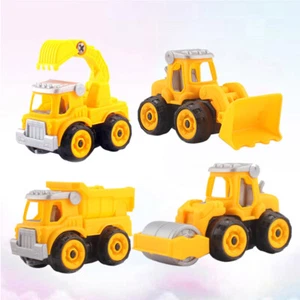  4 Pcs Assembly of Engineering Car Toys Child Mini Construction Truck Kids Auto - Picture 1 of 12