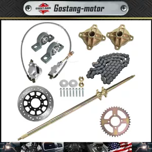 Per ATV Quad Buggy Go Kart 44" Kit Assale Vivo Posteriore Mozzo Ruota Pignone Disco Freno - Foto 1 di 10