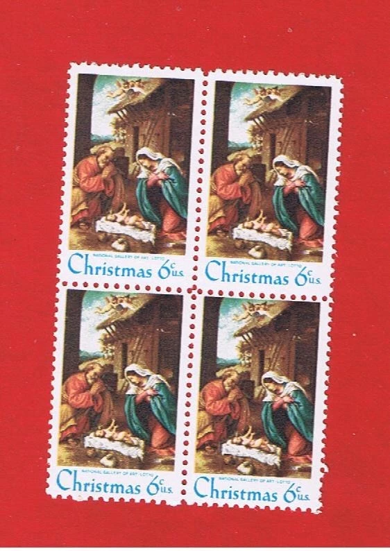 #1444 MNH OG Bloque de 4 Navidad Envío/H Gratis Foto 1 de 1