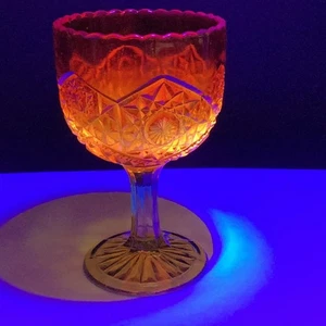 "Cáliz de vidrio de 8"" vikingo de antaño tawny de colección cadmio ámbar LG copa brilla" - Imagen 1 de 9