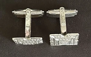 Cuff Links Art Deco Sterling Marcasite Vintage Square Stunning - Picture 1 of 4
